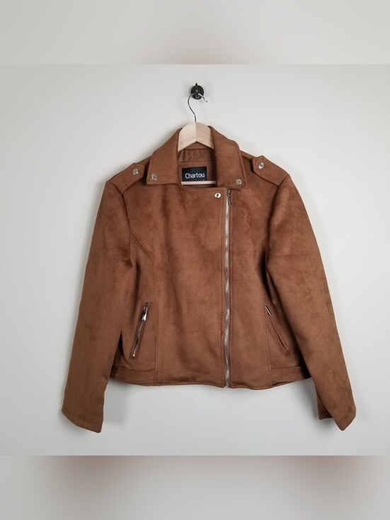 Chartou Jackets & Blazers - Chartou Faux Leather Jacket Size XL